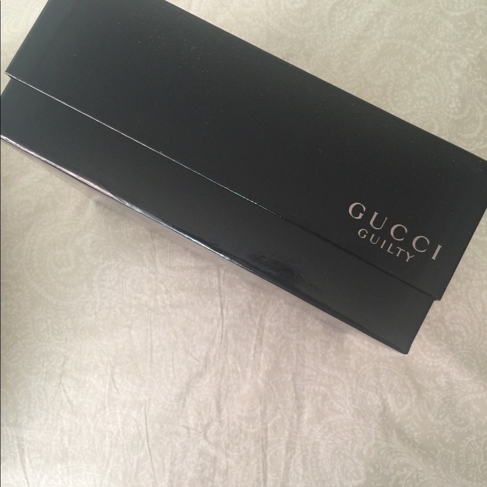 Empty Gucci belt box and empty Gucci guilty box